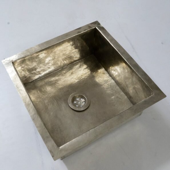 Handmade Silver Square Kitchen Sink - Image 6