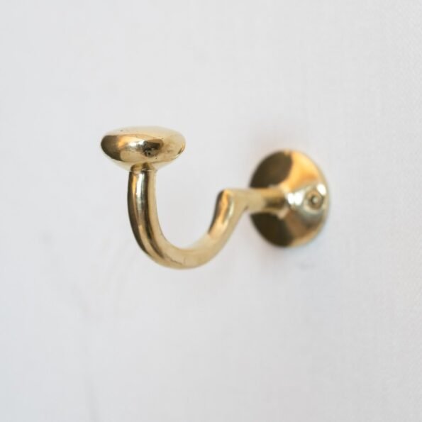 Handcrafted Unlacquered Brass Hooks For Wall - Image 13