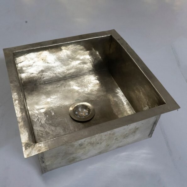 Handmade Silver Square Kitchen Sink - Image 8