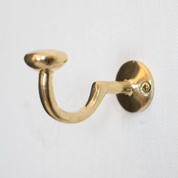 Handcrafted Unlacquered Brass Hooks For Wall - Image 2