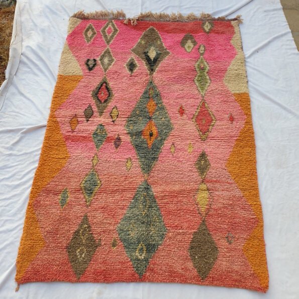 ROSA | 8x5'6 Ft | 2,5x1,7 m | Moroccan Colorful Rug | 100% wool handmade - Image 4