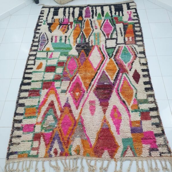 MABILA | Moroccan Rug Boujaad | 10'2x6'8 Ft | 3x2 m | 100% wool handmade - Image 5