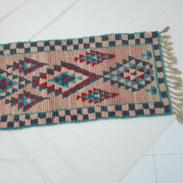 MRAH Runner | 11'3x2'7 Ft | 3,44x0,83 m | Moroccan Colorful Rug | 100% wool handmade - Image 3