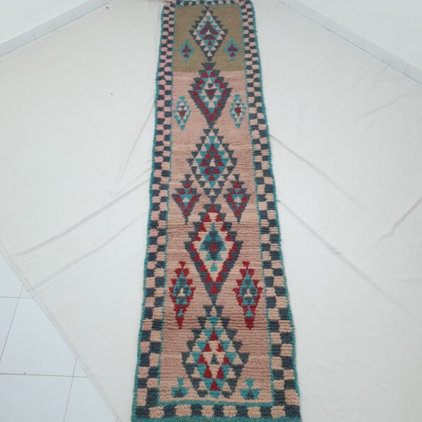 MRAH Runner | 11'3x2'7 Ft | 3,44x0,83 m | Moroccan Colorful Rug | 100% wool handmade - Image 5