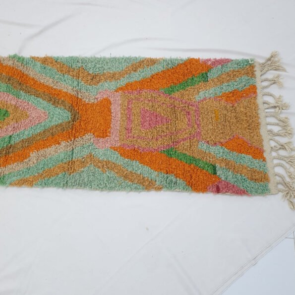 NIMOM Runner | 9'9x2'8 Ft | 3x0,85 m | Moroccan Colorful Rug | 100% wool handmade - Image 3