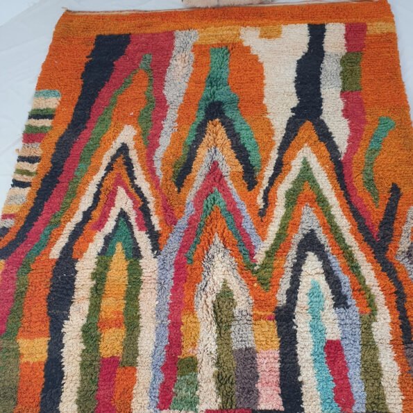 Moroccan Rug Orange Boujaad | 9'7x7 Ft | 3x2 m | ANJAZ | 100% wool handmade - Image 5