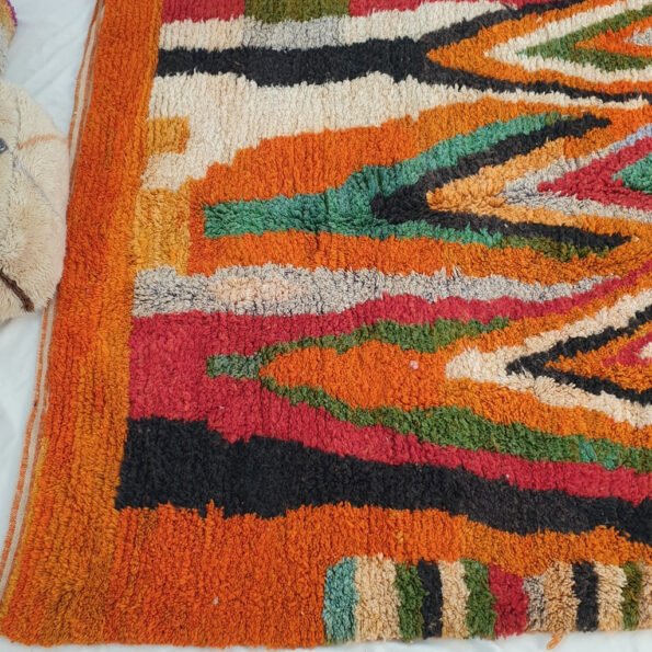 Moroccan Rug Orange Boujaad | 9'7x7 Ft | 3x2 m | ANJAZ | 100% wool handmade - Image 7