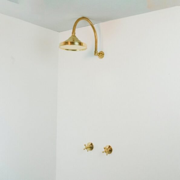 Handcrafted unlacquered brass shower system - Image 7