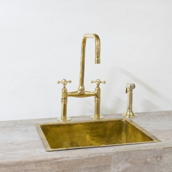 Brass Bridge Faucet With Hand Sprayer - Image 2