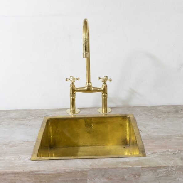 Brass Bridge Kitchen Faucet - Image 2