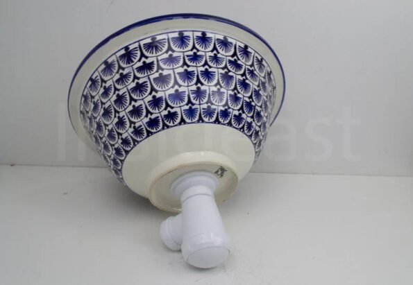 Ceramic bathroom vessel sink | hand painted vanity bowl sink - Image 3