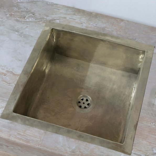 Handmade Silver Square Kitchen Sink - Image 3