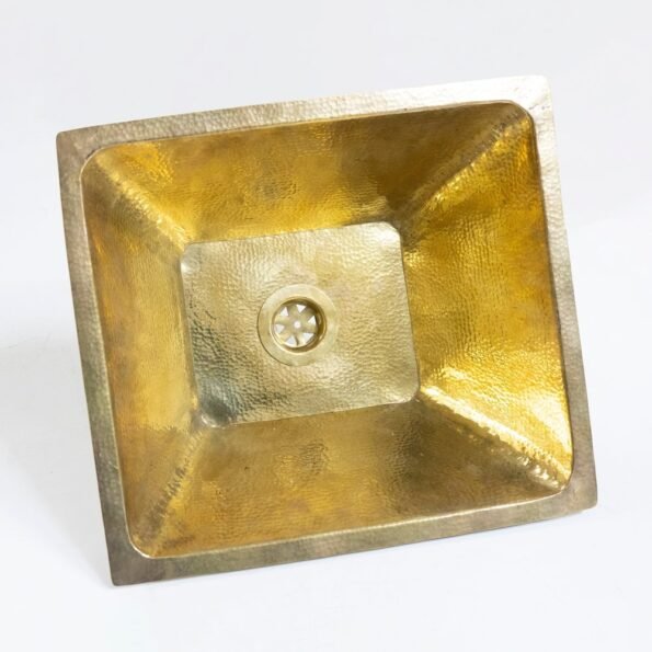 Handcrafted Undermount Hammered Brass Sink - Image 2