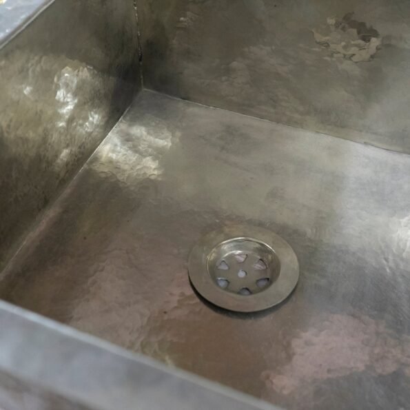 Handmade Silver Square Kitchen Sink - Image 4