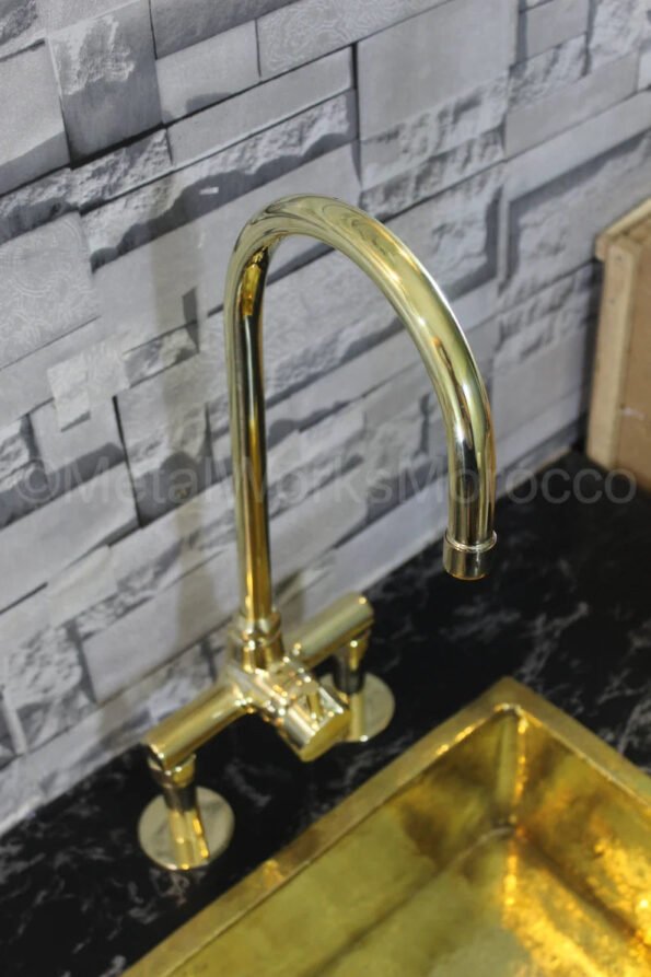 Solid brass kitchen faucet - lever faucet - Image 5