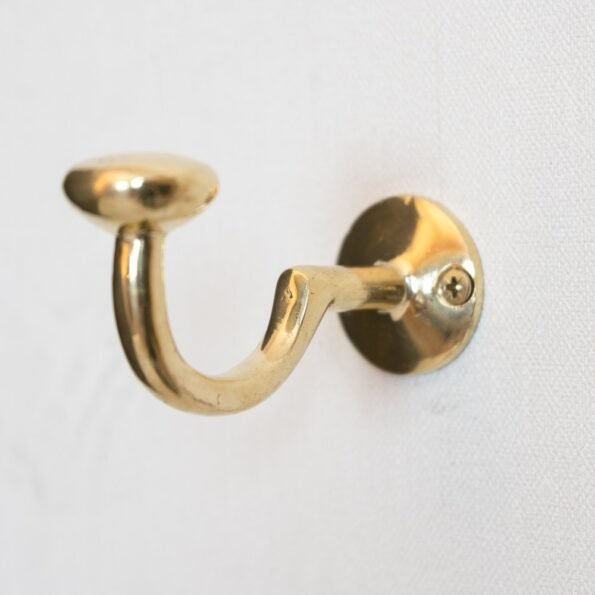 Handcrafted Unlacquered Brass Hooks For Wall - Image 8