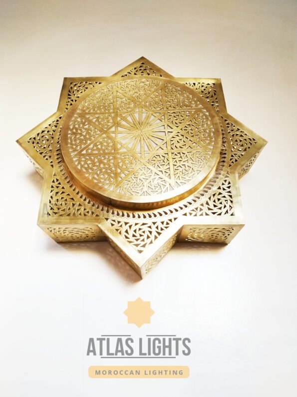 Moroccan Octagram Wall Sconce - Flush Mount Ceiling Light - Image 2