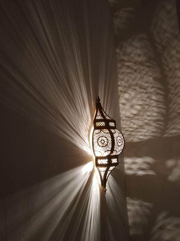 Moroccan Wall Lights Lamp - Handcrafted Brass Sconce - Image 3