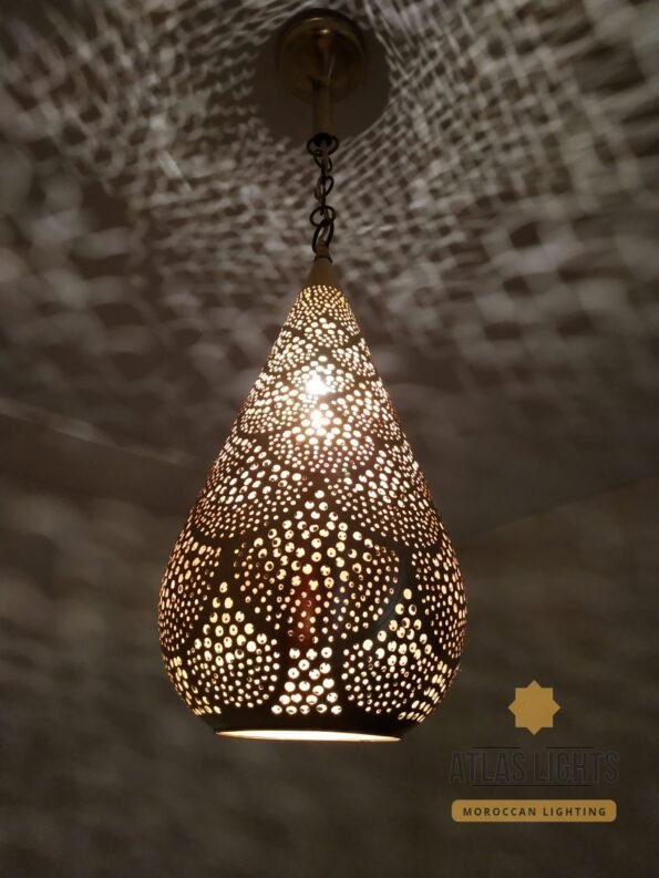 Moroccan Hanging Brass Lamp