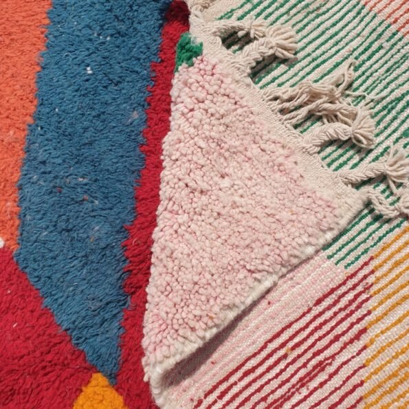 ACHERCHUR | 8x5 Ft | 2,5x1,5 m | Moroccan Colorful Rug | 100% wool handmade - Image 5