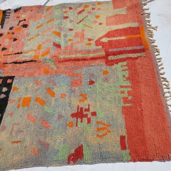 ACHYA | 9'4x6' Ft | 3x2 m | Moroccan Colorful Rug | 100% wool handmade - Image 2