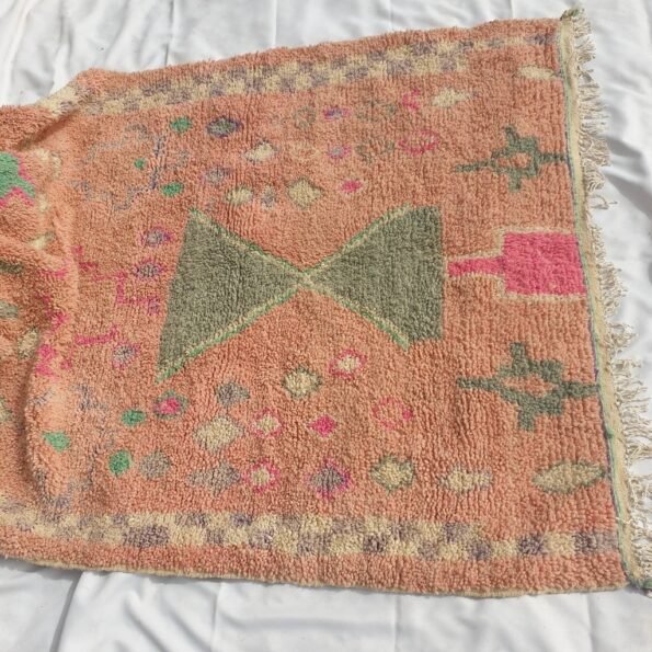 AGOUMI | 8x5 Ft | 2,5x1,6 m | Moroccan VINTAGE STYLE Colorful Rug | 100% wool handmade - Image 2