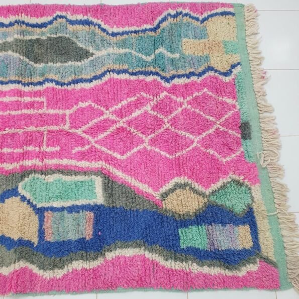 AKAR | 8'2x5'2 Ft | 2,50x1,58 m | Moroccan Colorful Rug | 100% wool handmade - Image 3