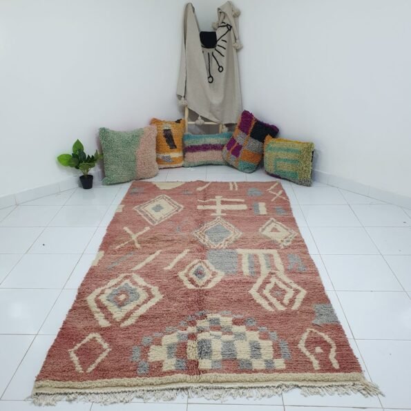 ALOCH | 8'2x4'8 Ft | 2,50x1,45 m | Moroccan Colorful Rug | 100% wool handmade - Image 2