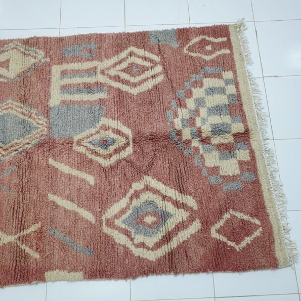 ALOCH | 8'2x4'8 Ft | 2,50x1,45 m | Moroccan Colorful Rug | 100% wool handmade - Image 3