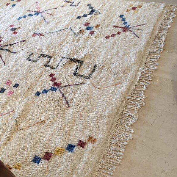 AMAZ | 10x7 Ft | 3x2,15 m | Moroccan Beni Mrirt Rug | 100% wool handmade - Image 3