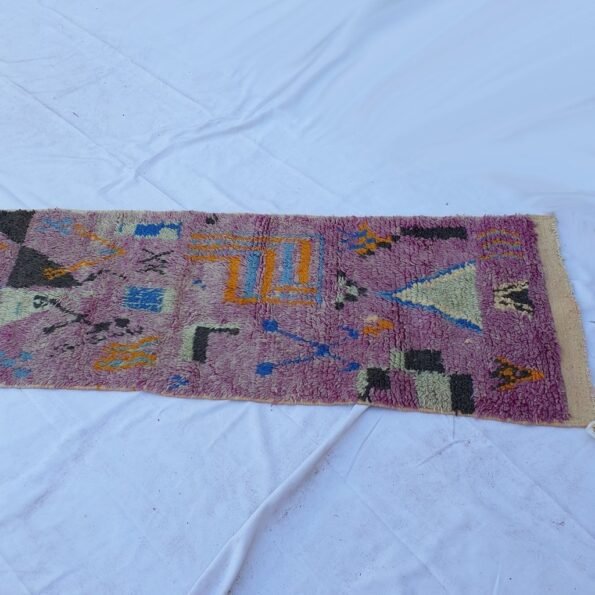 ANBAR Runner | 13x2'3 Ft | 4x0,70 m | Moroccan Colorful Rug | 100% wool handmade - Image 3