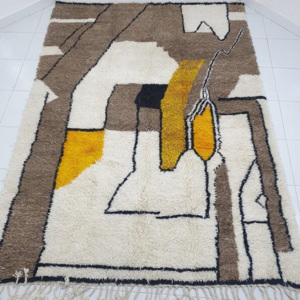 ARNABA (Ultra Fluffy Beni rug) | 9'7x7 Ft | 3x2,15 m | Moroccan Beni Ourain Rug | 100% wool handmade - Image 4