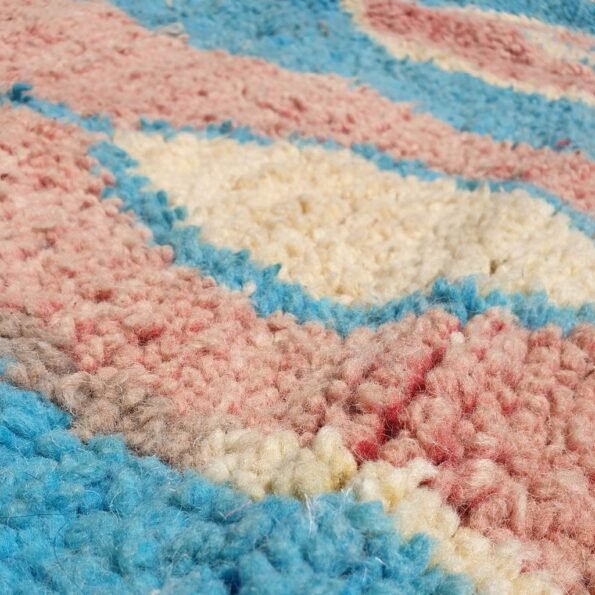 AZGER | 10x7 Ft | 3x2 m | Moroccan Colorful Rug | 100% wool handmade - Image 7