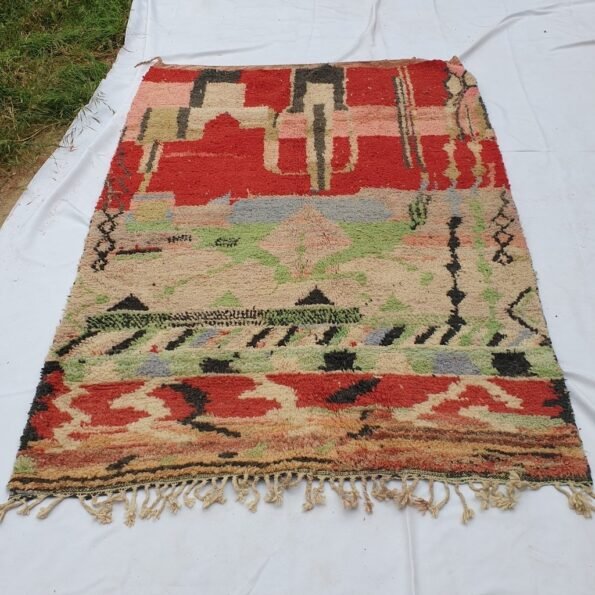 BADOUGH | 8'1x5'6 Ft | 2,50x1,70 m | Moroccan Colorful Rug | 100% wool handmade - Image 4