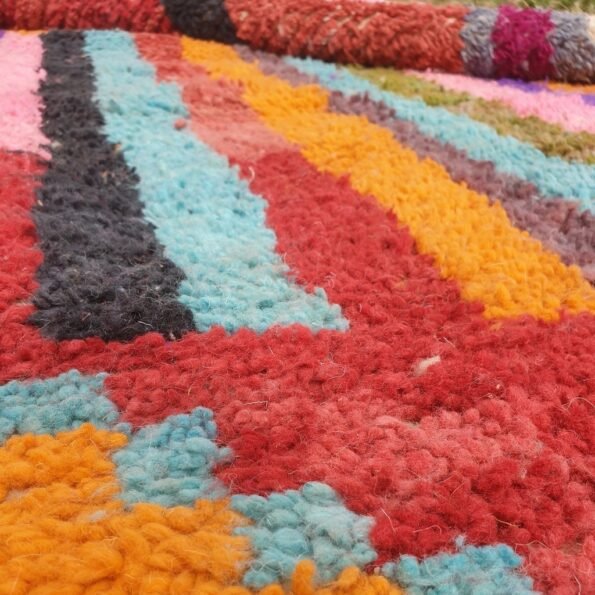 BAHA | 9'5x6 Ft | 3x2 m | Moroccan Colorful Rug | 100% wool handmade - Image 3