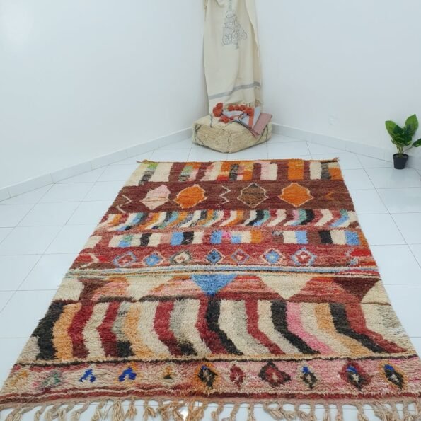 BAKA | 9'1x6'3 Ft | 2,77x1,91 m | Moroccan Colorful Rug | 100% wool handmade - Image 2