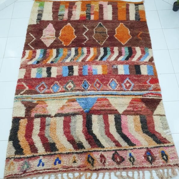 BAKA | 9'1x6'3 Ft | 2,77x1,91 m | Moroccan Colorful Rug | 100% wool handmade - Image 5