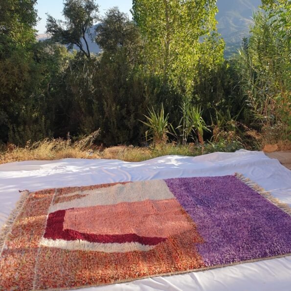 BARYA | 8'3x5'5 Ft | 2,52x1,68 m | Moroccan Beni Ourain Rug | 100% wool handmade - Image 7