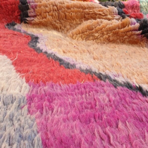 BASHA | 8x5'6 Ft | 2,5x1,7 m | Moroccan Colorful Rug | 100% wool handmade - Image 8