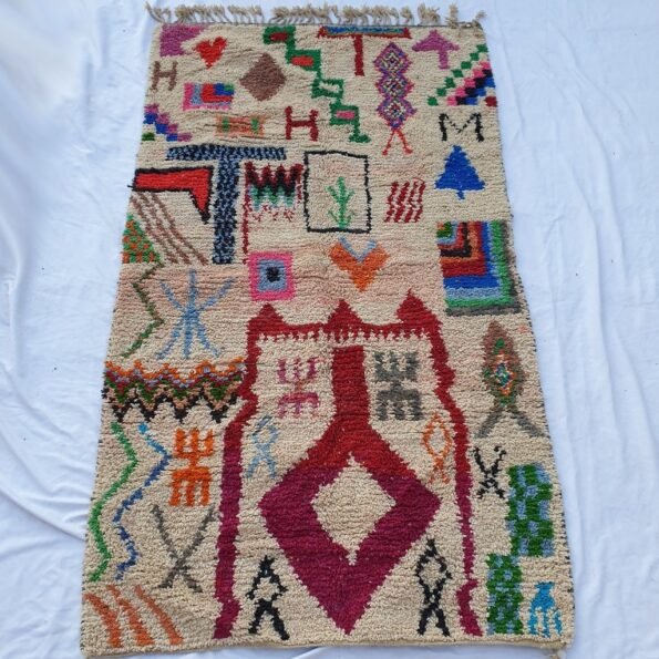 BAYDA | 9x5 Ft | 2,7x1,5 m | Moroccan Colorful Rug | 100% wool handmade - Image 4