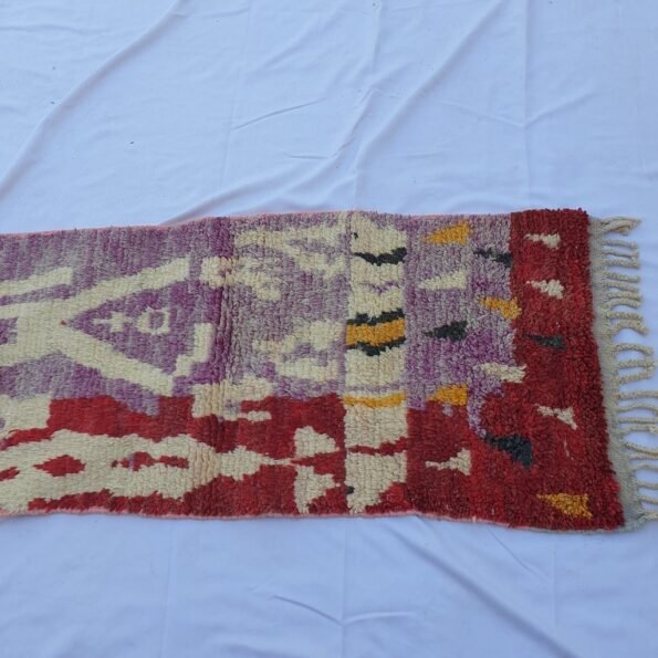 BIRM Runner | 9'2x2'3 Ft | 2,81x0,70 m | Moroccan Colorful Rug | 100% wool handmade - Image 2