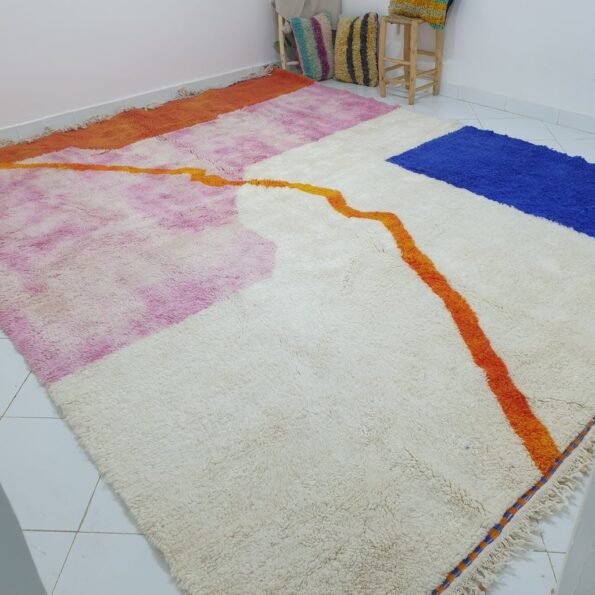 BITOUIBA (Ultra Fluffy Beni rug) | 12'8x10 Ft | 3,90x3,06 m | Moroccan Beni Ourain Rug | 100% wool handmade - Image 9