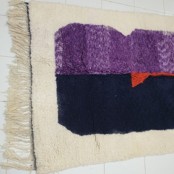 BITTY | 7'9x5'1 Ft | 2,40x1,55 m | Moroccan Beni Ourain Rug | 100% wool handmade - Image 3