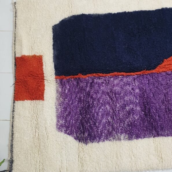 BITTY | 7'9x5'1 Ft | 2,40x1,55 m | Moroccan Beni Ourain Rug | 100% wool handmade - Image 7