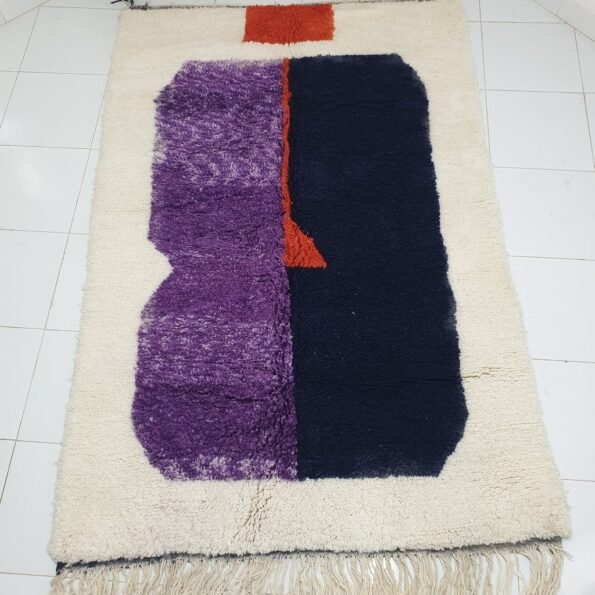 BITTY | 7'9x5'1 Ft | 2,40x1,55 m | Moroccan Beni Ourain Rug | 100% wool handmade - Image 5