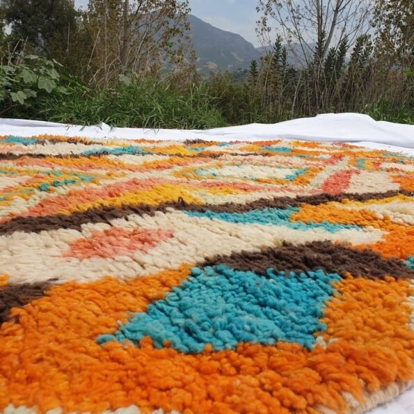 BLIGHA | 8x5 Ft | 2,5x1,5 m | Moroccan Colorful Rug | 100% wool handmade - Image 7