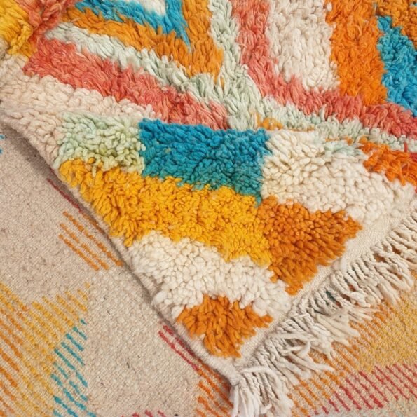 BLIGHA | 8x5 Ft | 2,5x1,5 m | Moroccan Colorful Rug | 100% wool handmade - Image 5