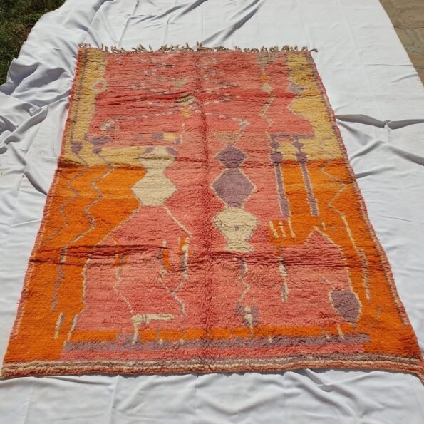 BULU | 8'5x5'5 Ft | 2,60x1,70 m | Moroccan Colorful Rug | 100% wool handmade - Image 4