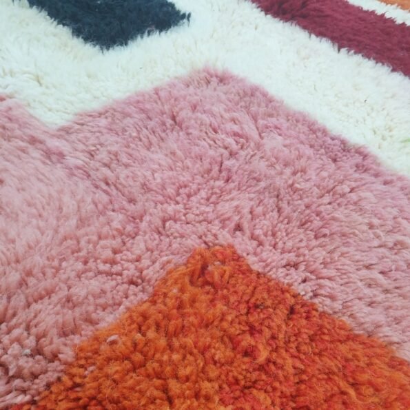 CHARTA Squared (Ultra Fluffy Beni rug) | 7x6'7 Ft | 2,1x2 m | Moroccan Beni Mrirt Rug | 100% wool handmade - Image 4