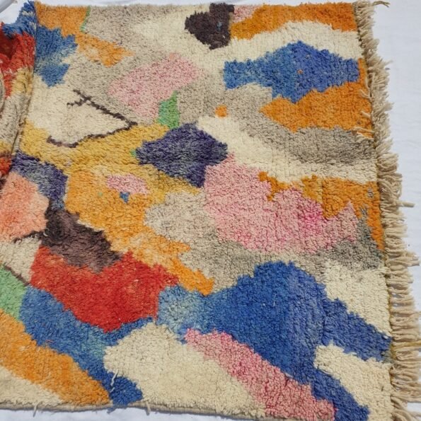 Customized AGGOUN | 2,5x1,5 m | Moroccan Colorful Rug | 100% wool handmade - Image 2